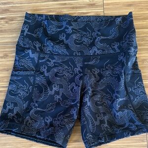 Constantly Varied Gear Black Dragon-Print Women’s Athletic Shorts